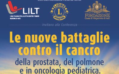 Le nuove battaglie contro il cancro, conferenza scientifica sabato 16 novembre, ore 10, presso l’Aula Magna Veronesi del Polo Universitario “Rita Levi-Montalcini”.